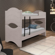 Beliche Rubi Php Madeira Maciça Com Revestimento Tecido Bege – Vira Sofá Cama E Uma Cama Solteiro