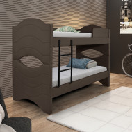 Beliche Rubi Php Madeira Maciça Com Revestimento Tecido Marrom – Vira Sofá Cama E Uma Cama Solteiro