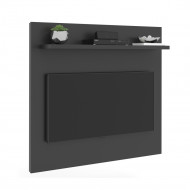 Painel Para Tv Yan Preto Acetinado