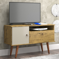 Aparador Rack Para Tv Retro Yan Nature/Off White