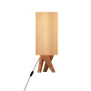 Abajur De Mesa Onix 43cm Para Quarto,Sala De Estar, Escritório - Madeira Com Cúpula Em Palha - 2