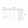 Balcão Buffet Moretta Para Sala De Estar 1,80m 4 Portas Em Mdf 15mm Luapa - Malbec - 3
