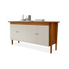 Aparador Buffet Retrô Moretta 1,80m 4 Portas Em Mdf 15mm Luapa - Carvalho New/Off White - 2