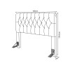 Cabeceira De Cama Queen Size 1,60cm Lara Tecido Veludo Bege – Php Mobília - 3