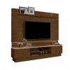 Rack Estante Para Sala De Tv London Até 75" Com Prateleira E Led - Malbec - 2