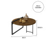 Mesa De Centro Para Sala E Quarto Orquídea - Imbuia - 3