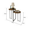 Mesa De Canto Redonda Orquídea Para Sala E Quarto - Imbuia - 3
