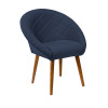 Poltrona Decorativa Estofada Berlim Pés Palito Azul - 2