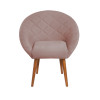 Poltrona Decorativa Estofada Berlim Pés Palito Rosê - 3