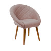 Poltrona Decorativa Estofada Berlim Pés Palito Rosê - 2