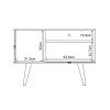 Rack Com Painel Para Tv Retro Preto Yan